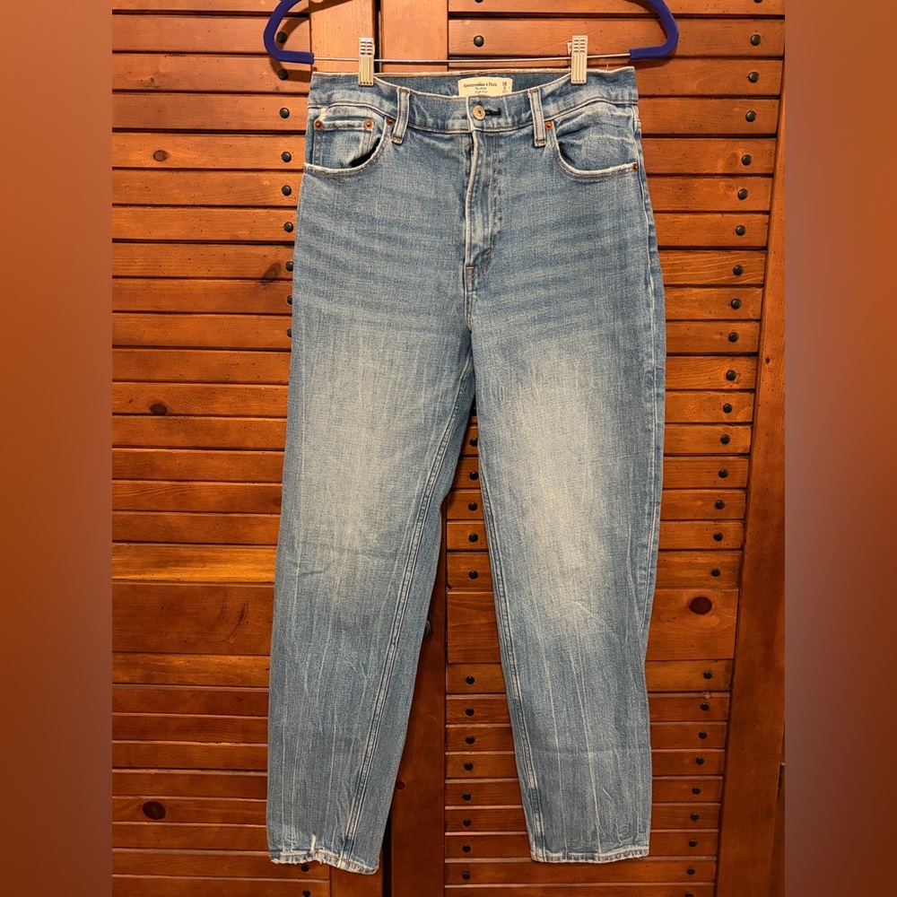 Abercrombie & Fitch Light Blue Mom High Rise Jeans